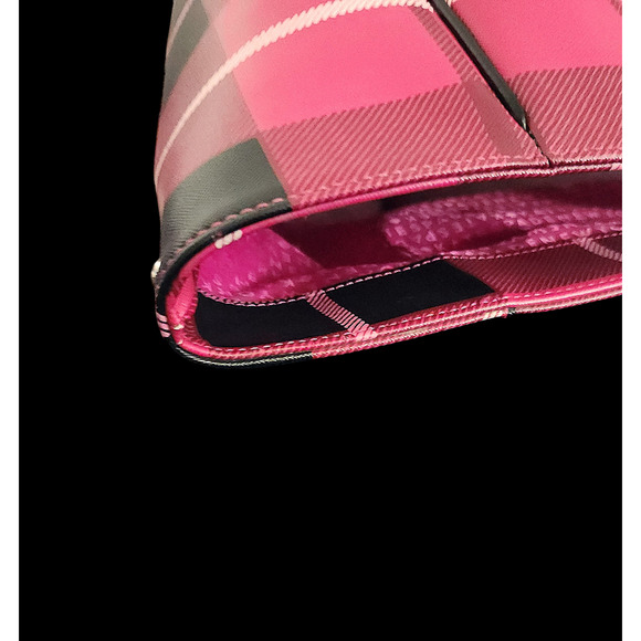Kate Spade Ellison Avenue Sidney Tote Bag, Plaid Snapdragon Pink and wallet - Picture 12 of 15